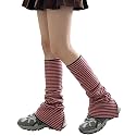 SherryDC Womens Y2k Knit Leg Warmers Harajuku Japanese Long Boot Socks Kawaii Lolita Winter Leg Cover