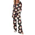 SHESHOW Santa Christmas Pajamas for Women Long