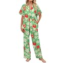 SHESHOW Pajamas for Women 2 Piece Pjs Short Sleeve Button Down Pajamas Cute Sloth Womens Pajama Set S