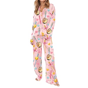 SHESHOW Satin Pajamas for Women Set Long