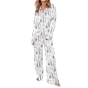 SHESHOW Satin Pajamas for Women Set Long