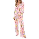 SHESHOW Satin Pajamas for Women Set Long