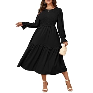 SHESTARR Womens Plus Size Dress Long Sleeve