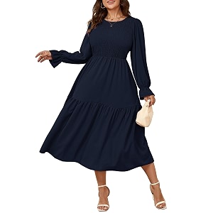 SHESTARR Womens Plus Size Dress Long Sleeve