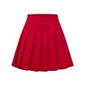 Shestellar Women's High-Waisted Pleated A-Line Mini Tennis Skater Skirt