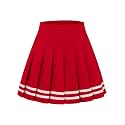 Shestellar Women's High-Waisted Pleated A-Line Mini Tennis Skater Skirt