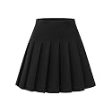 Shestellar Women's High-Waisted Pleated A-Line Mini Tennis Skater Skirt