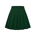 Shestellar Women's High-Waisted Pleated A-Line Mini Tennis Skater Skirt