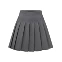 Shestellar Women's High-Waisted Pleated A-Line Mini Tennis Skater Skirt