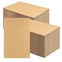 SHEUTSAN 200 Pack 6 x 4 Inch Brown Corrugated Cardboard Sheets, 1.5mm Thick Corrugated Cardboard Sheets Pads for Albums Cover, Scrapbook, Printouts, Backing