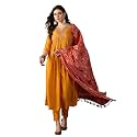 SheWill Women39s Mustard American Crepe Zari Sequence