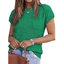 SHEWIN Womens Fall Tops for Women Casual Crewneck Short Sleeve Shirts Cap Sleeve Knit Sweater Vest Summer Tops