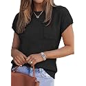 SHEWIN Womens Fall Tops for Women Casual Crewneck Short Sleeve Shirts Cap Sleeve Knit Sweater Vest Summer Tops
