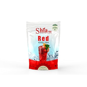 shia red iced tea  fresh flavoured tea  natural flavour  black tea hibiscus
