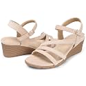 SHIBEVER Wedge Sandals for Women Dressy: Comfortable Low Heel Sandal