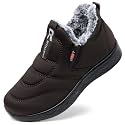 SHIBEVER Winter Snow Boots for Women: Slip on Warm Ankle Walking Soft Boot