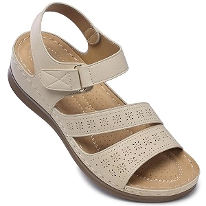 SHIBEVER Womens Wedge Sandals Comfortable Summer Dressy