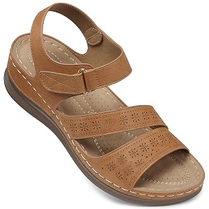 SHIBEVER Womens Wedge Sandals Comfortable Summer Dressy