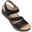 SHIBEVER Women39s Wedge Sandals Comfortable Summer Dressy