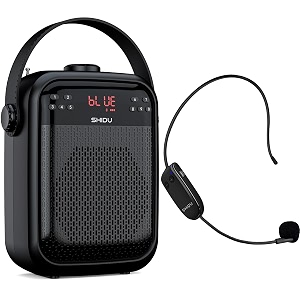 shidu blutooth voice amplifier wireless for teachers 25w portable voice amplifier microphonepa systemsupport tf cardusb flash tws voice amplifier for classroom training meetingyoga outdoors