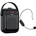 SHIDU Blutooth Voice Amplifier Wireless for Teachers, 25W Portable Voice Amplifier Microphone,PA System,Support TF Card,USB Flash, TWS, Voice Amplifier for Classroom, Training, Meeting,Yoga, Outdoors