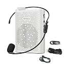 SHIDU Voice Amplifier, 10W Portable Speaker with Microphone Rechargable Personal PA System, Support Bluetooth 5.0, TF, AUX for Teacher, Classroom, Tour Guide, Yoga, Speech (White)