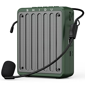 shidu voice amplifier voice amplifier for teachers portable voice amplifier with headset microphone personal mini voice amplifier for teachers tour guides classroom speaking meetings yoga green