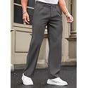 SHIENZY Men39s Formal Black Trousers Tailored