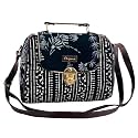 Women’s Cotton Printed Vegan Leather Satchel | Medium Top Handle Handbag with Lock Closure | Spacious Crossbody Sling Bag | Elegant Ladies Purse | Gift for Teenagers