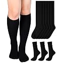Shihanee 3 Pairs Ribbed Knee High Socks for Women Winter