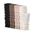Shihanee 4 Pairs Fleece Lined Leg Warmer Thermal Skating Leg Warmer