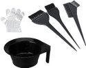 Shihen Hair Color Brush and Bowl with Disposable Gloves and for Hair Coloring for Men and Women Home Salon Facial Cream, Bleach Mixing Bowl Set (5 Items in the set)