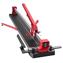 SHIJING 24-inch Manual Tile Cutter with Laser Cutting Guide Porcelain Tile Cutter with Split Platen,Double Aluminum Base,Tungsten Carbide Cutting Wheel