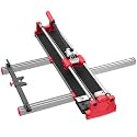 SHIJING 48'' Double Track Manual Tile Cutter with Laser Cutting Guide Porcelain Tile Cutter with Split Platen,Double Aluminum Base