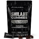 Shilajit Natural Himalayan Shilajit Gummies for Men & Women, High Fulvic Acid, Energy & Stamina, Immune Support, 85+ Trace Minerals, Lab Tested 100% Organic Berry, 60 Gummies
