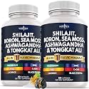 Shilajit Supplement with Sea Moss, Ashwagandha, Tongkat Ali, Boron, Magnesium - Fulvic Acid Capsules - 120 Count