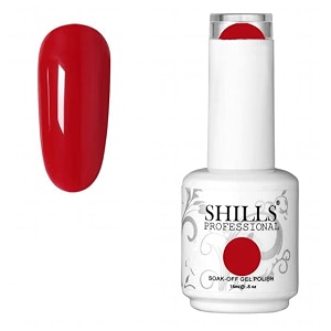 shills professional uv led soak off gel polish finish 15ml red shade 116 high gloss long lasting gel nail color for manicure nail art natural nails and extensions