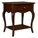 Shilpi Handicrafts Solid Wood Bed Side Table (Dark Shade)