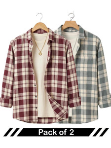 Shimak International Men Checkered Casual Multicolor Shirt