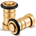 Shimeyao 2 Pcs 1" NPT/NPSH Fire Hose Nozzle Brass Fire Equipment Heavy Duty Industrial Spray Jet Fog