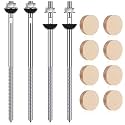 Shimeyao 4 Set Wood Newel Mounting Kit Newel Post Fastener Installation Kit for Residential and Commercial Installation, Anchors Post Directly to Wood or Concrete Floor