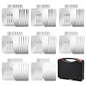 Shimeyao 40 Pcs Size A 2" X 2" Stainless Steel Slotted Shims Kit Composite