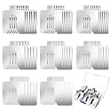 Shimeyao 40 Pcs Size C 4" X 4" Stainless Steel Slotted Shims Kit Composite