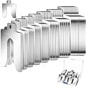 Shimeyao 80 Pcs Size B 3" X 3" Stainless Steel Slotted Shims Kit Composite