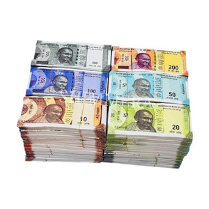shimmera 100 each x 6  600 fake note playing indian currency fake note gag toy