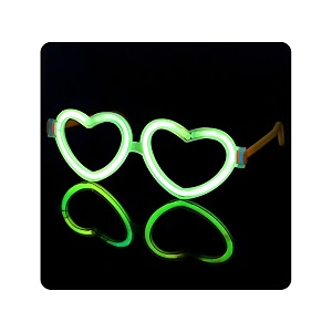 shimmers glow glasses for party set  neon style light up eyewear for kids amp adults fun photo booth props for birthday events festival wear