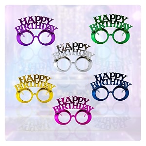 shimmers birthday glasses for kids amp adults happy birthday goggles multi colors accessories pack of 6