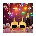 Shimmers Neon Party Glasses – Glow in Dark Shutter Shades for Kids &amp; Adults, UV Reactive Bright Color Sunglasses for Holi, DJ Night, Birthday, Festival, Rave &amp; Dance Party Accessories (Pack Of 1)