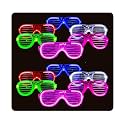 Shimmers Glow Glasses for Party Set – Neon Style Light Up Eyewear for Kids &amp; Adults, Fun Photo Booth Props for Birthday, Events, Festival Wear