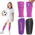Shin Guards Soccer Kids 2025 Version High-Density Foam Soccer Shin Guard with Sleeves Shin Protective Pads for Kids Daily Practice School Competitions Outdoor Play